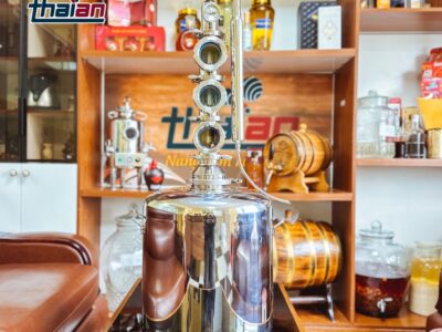 Sản phẩm nồi nấu rượu mini bằng điện được Thiết bị Thái An thiết kế và sản xuất dành cho cá nhân gia đình có nhu cầu nấu rượu tại nhà.