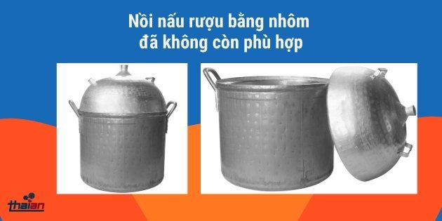 nồi nấu rượu bằng nhôm